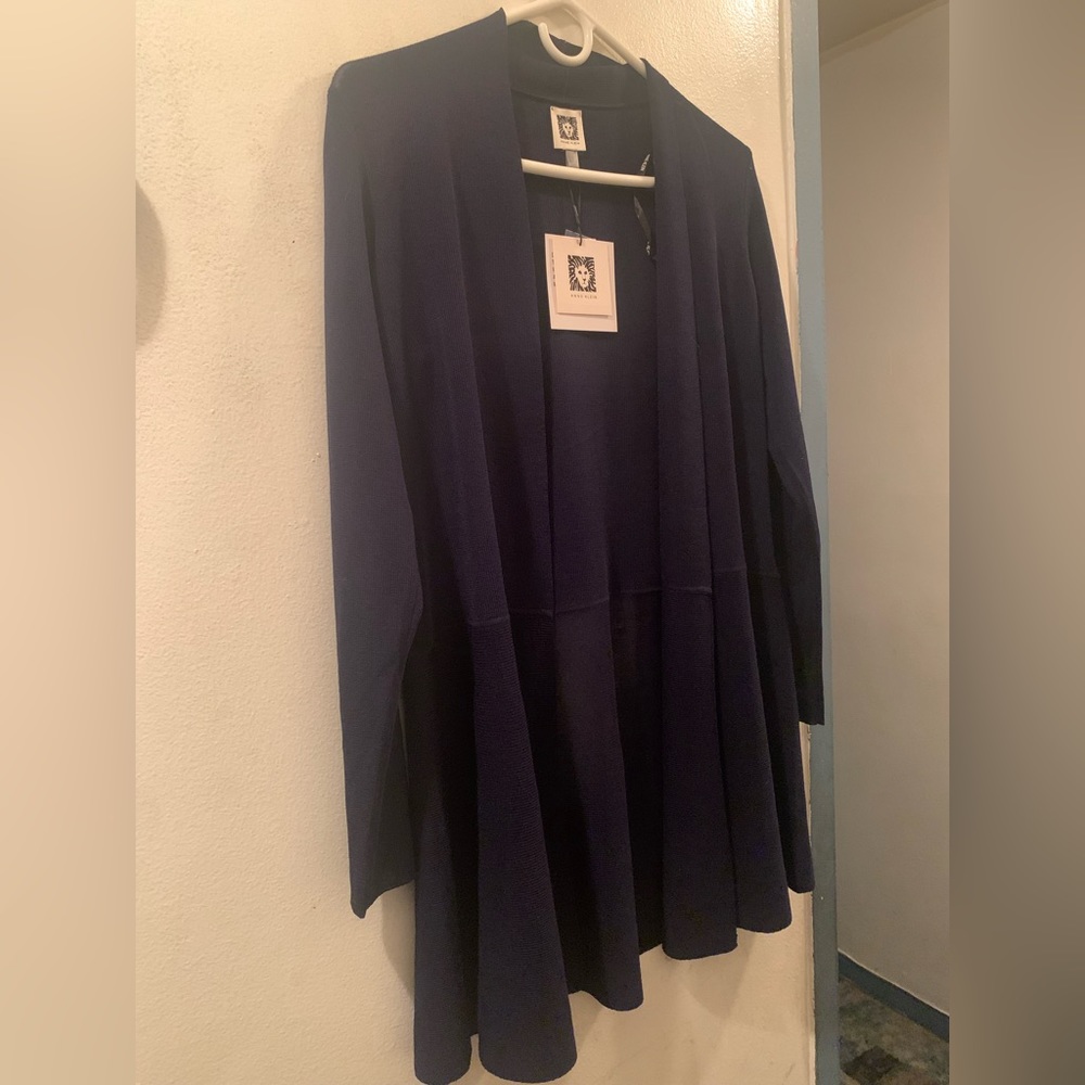 Anne Klein dark blue cardigan brand new with tags size small